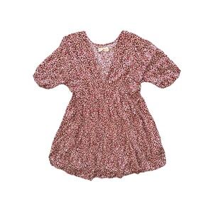 Natural Life Stella Pocket Ditsy Red Floral Mini Dress Ladies Size XS/Small